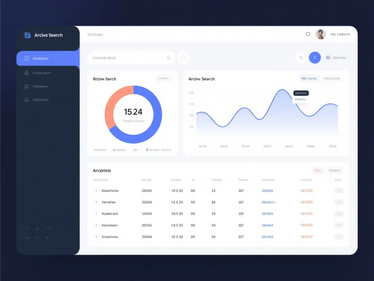 Historical results archive interface